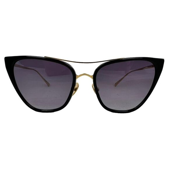 Loree Rodkin Jacklyn Cat-Eye Sunglasses in Gold Metal main image 11